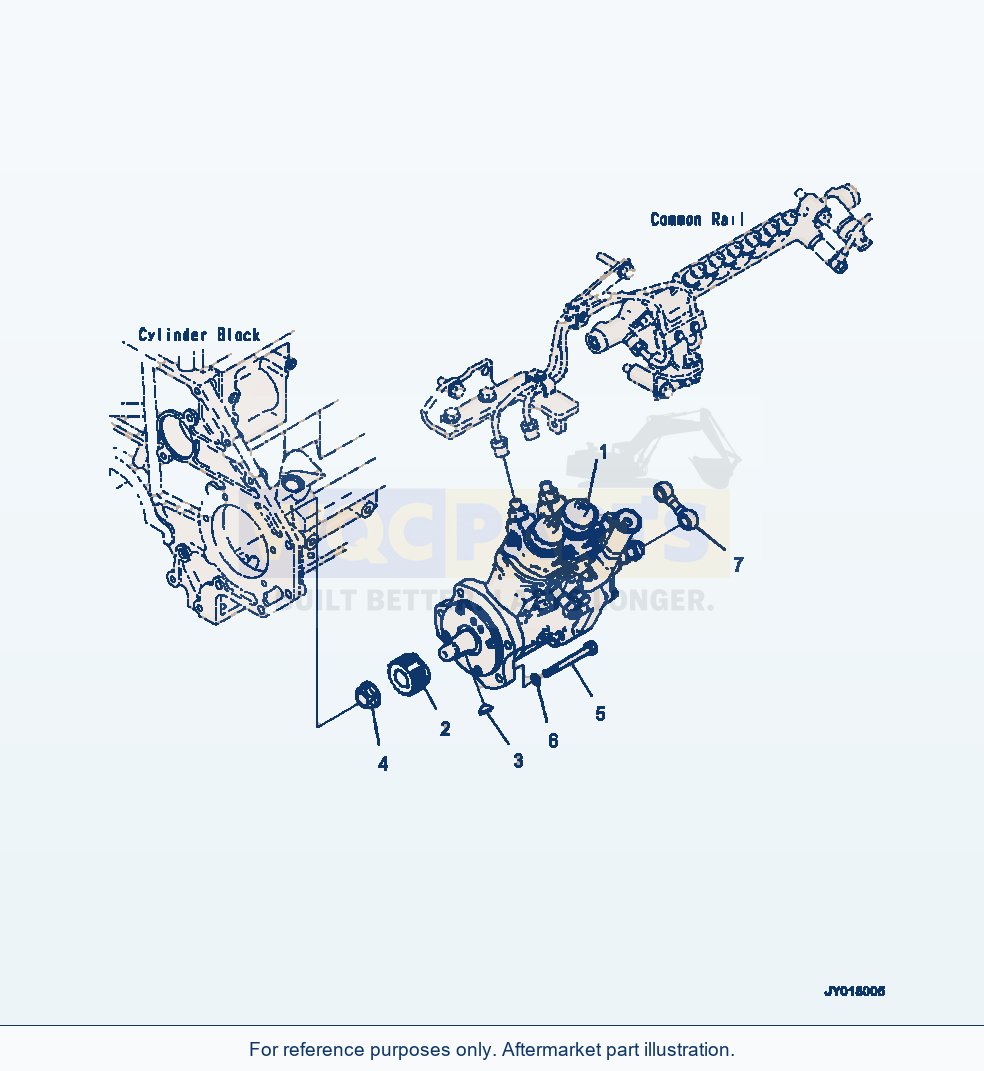 Komatsu WA500-7 Fuel Injection Pump parts diagram