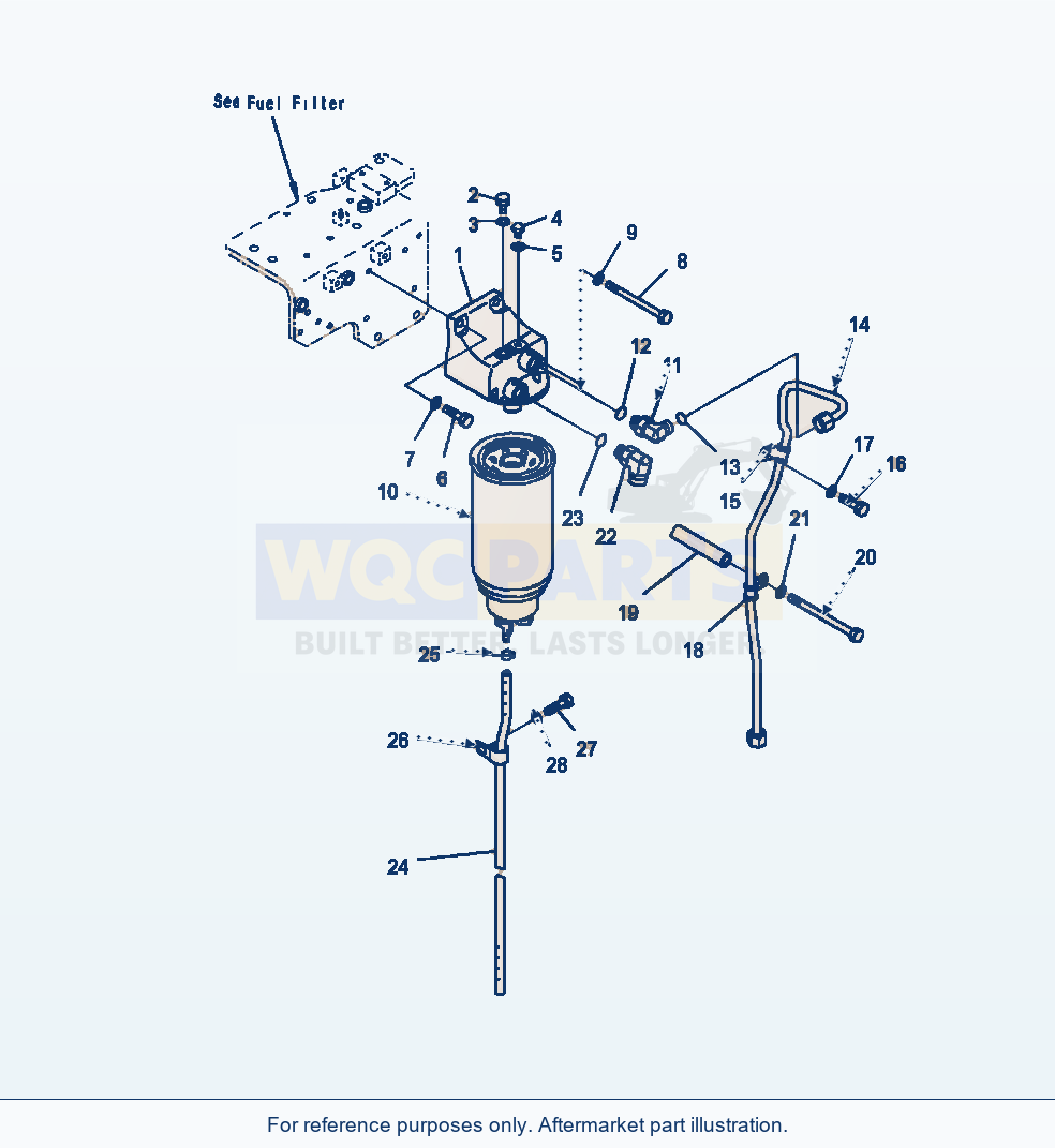 Komatsu WA500-7 Fuel Pre-Filter parts diagram
