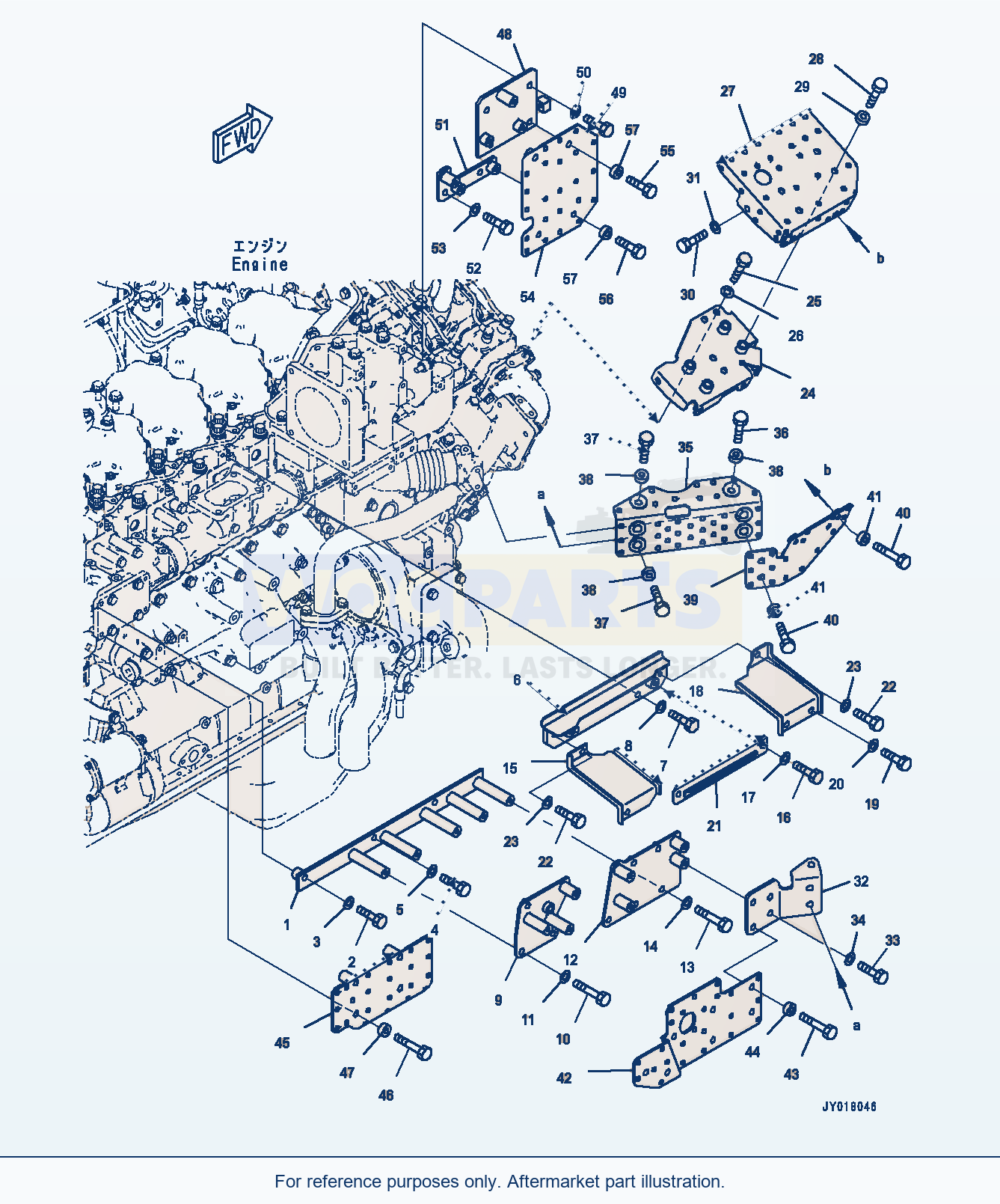 Komatsu WA500-7 Heat Shield Serial 10001-UP parts diagram