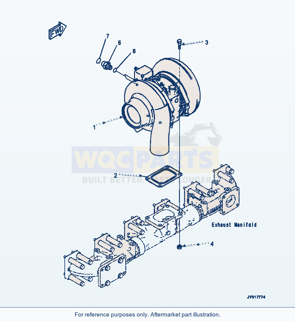 Komatsu WA500-7 Komatsu Variable Geometry Turbocharger (Kvgt) parts diagram