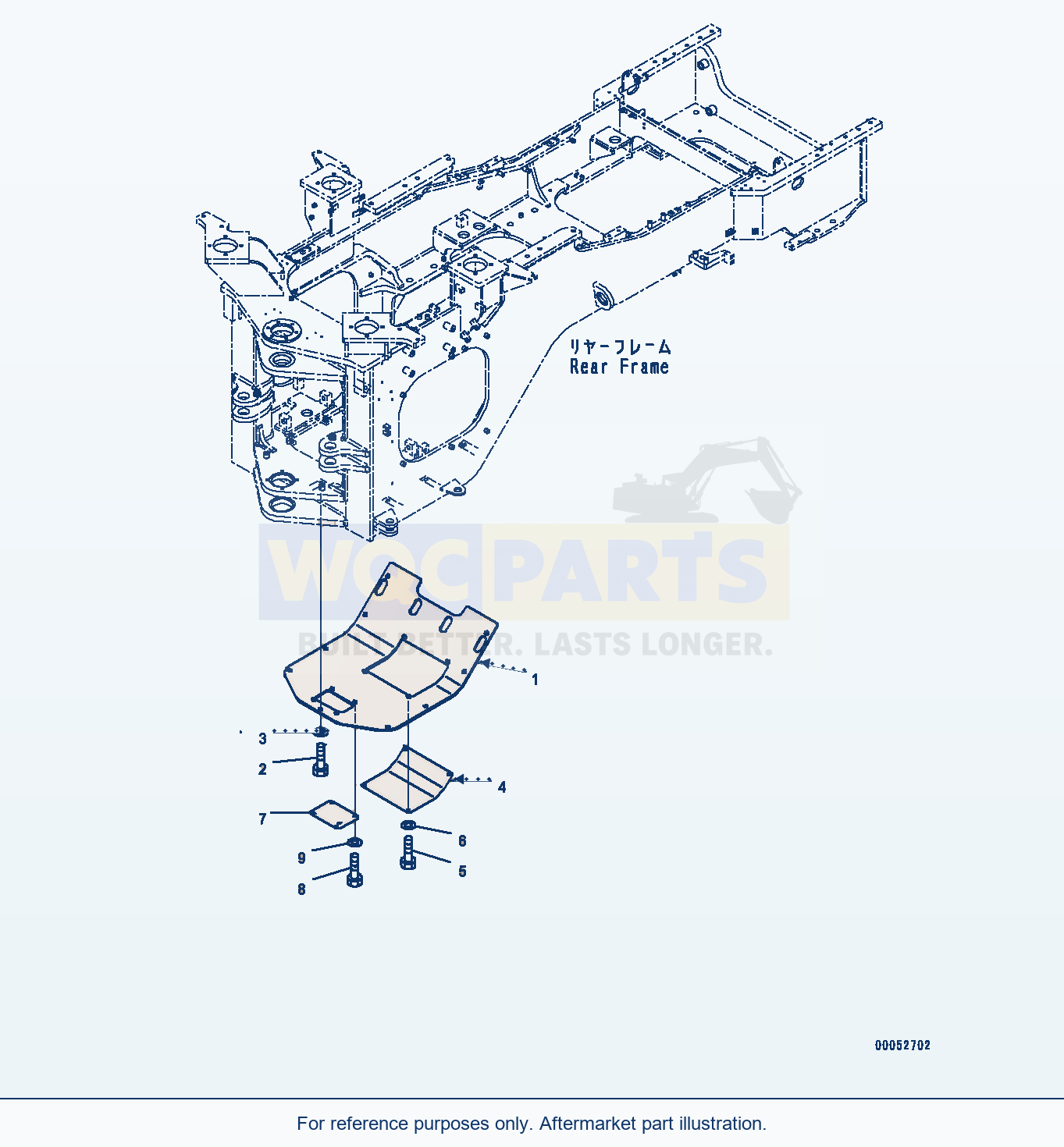 Komatsu WA500-7 Power Train Under Guard (#10001-10132) parts diagram