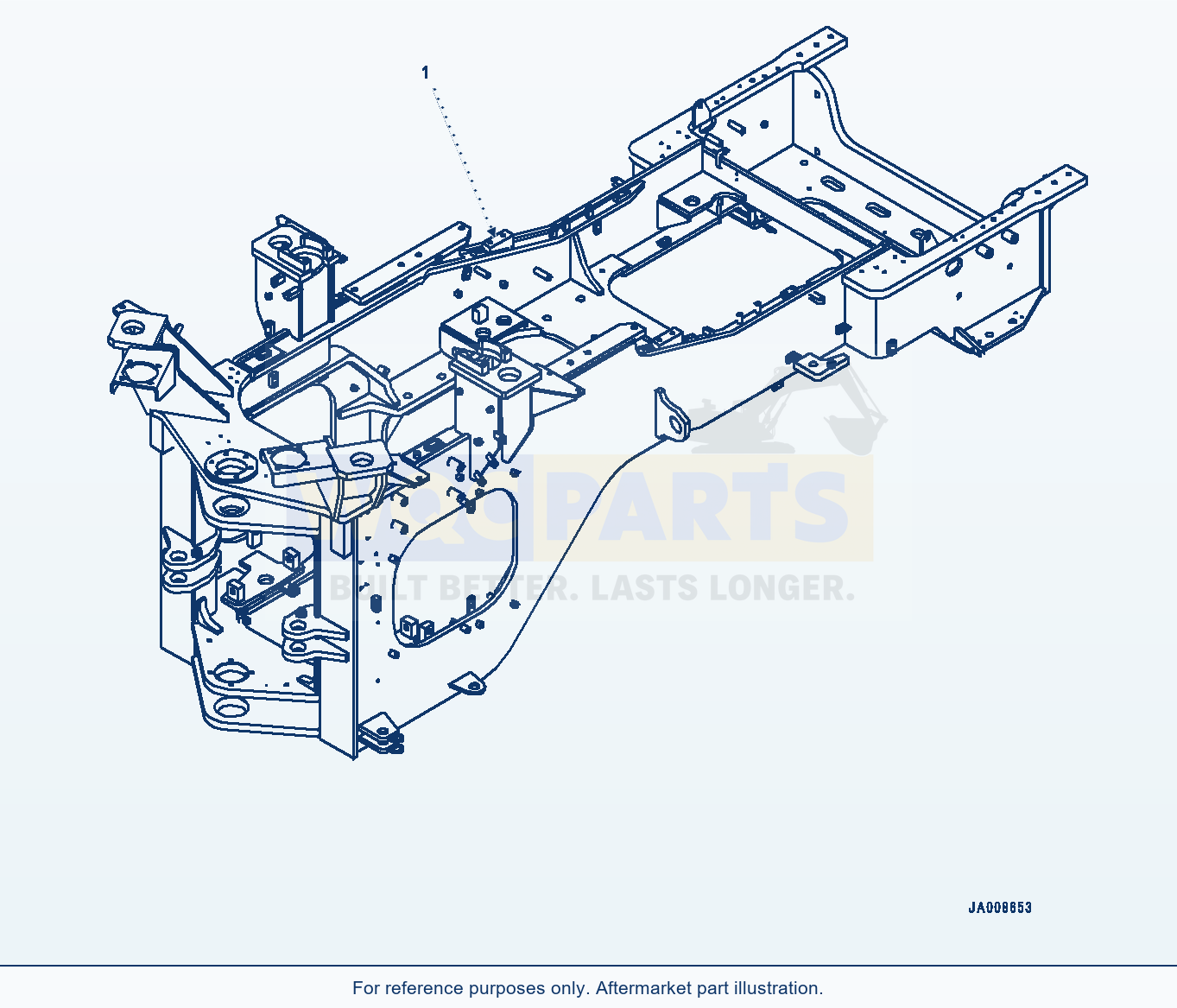 Komatsu WA500-7 Rear Frame Serial H62051-UP parts diagram