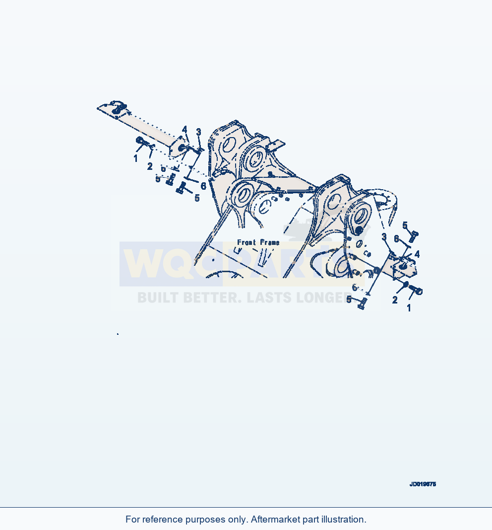 Komatsu WA500-7 front lamp mounting parts diagram, serial A94001-UP