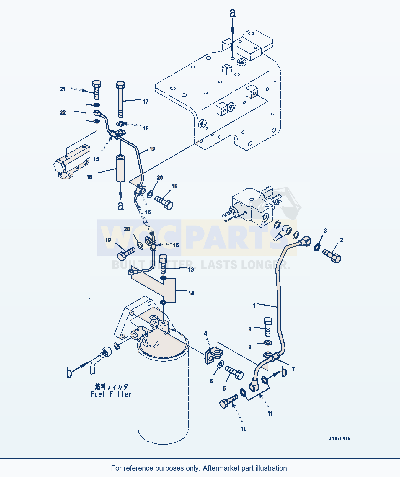 Komatsu WA500-7 Fuel Filter, Air Vent (#730016-) parts diagram