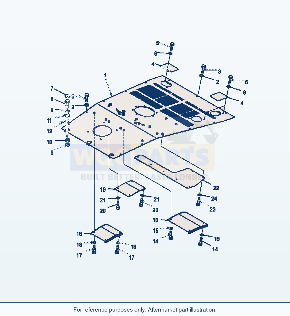 Komatsu WA500-7 Hood Door Top Hood parts diagram
