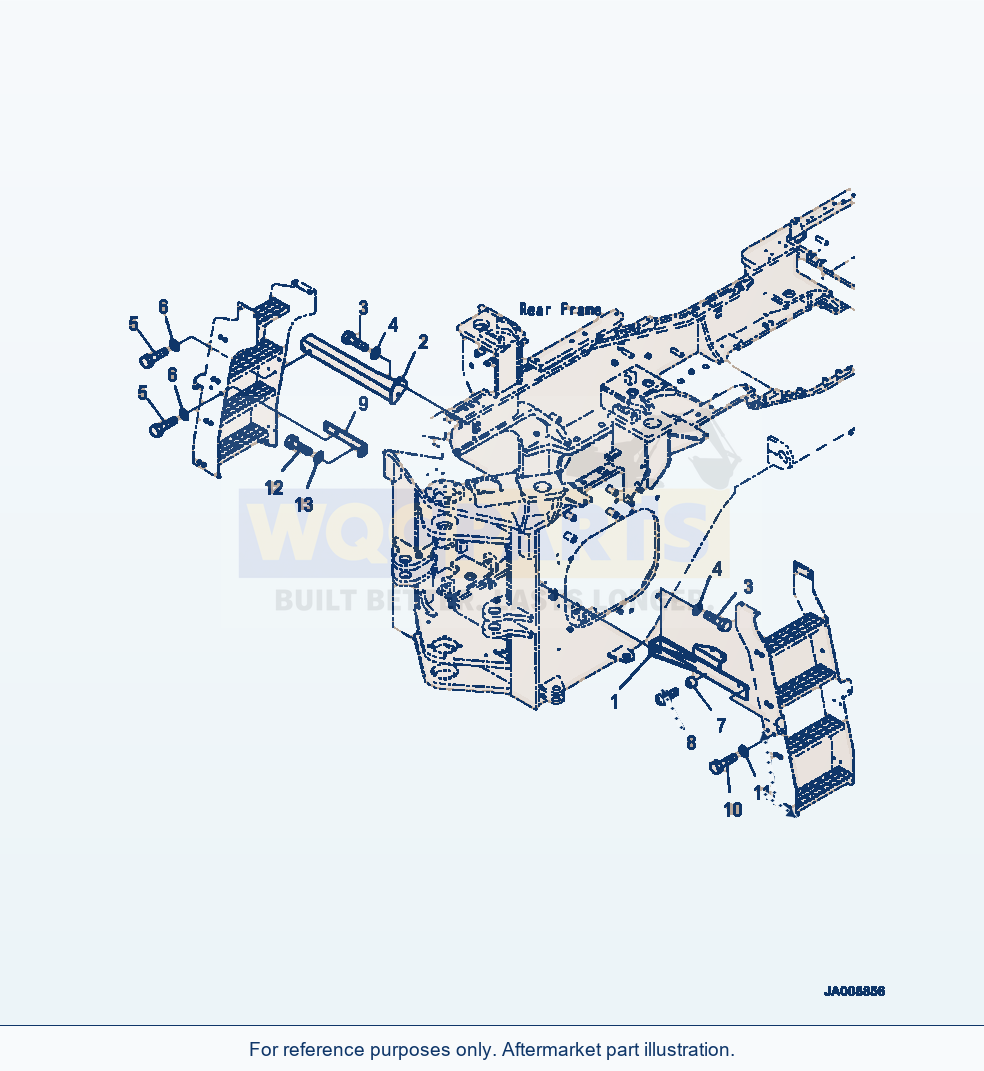 Komatsu WA500-7 Ladder Support And Mounting parts diagram