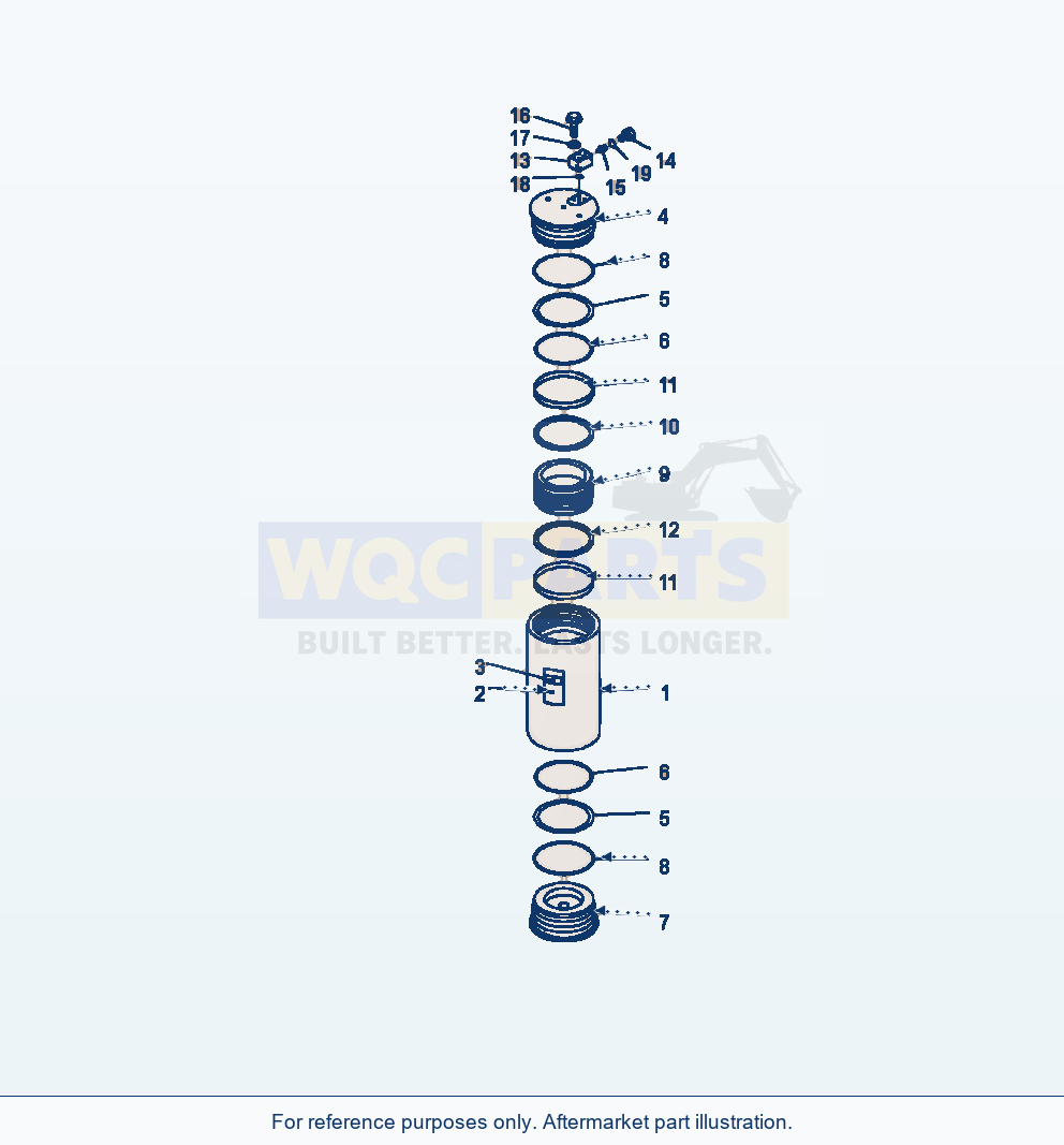 Komatsu WA500-7 Hydraulic Piping Ecss Accumulator parts diagram