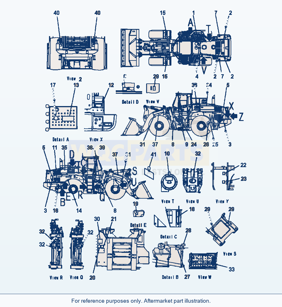 Komatsu WA500-7 Plates And Decals parts diagram
