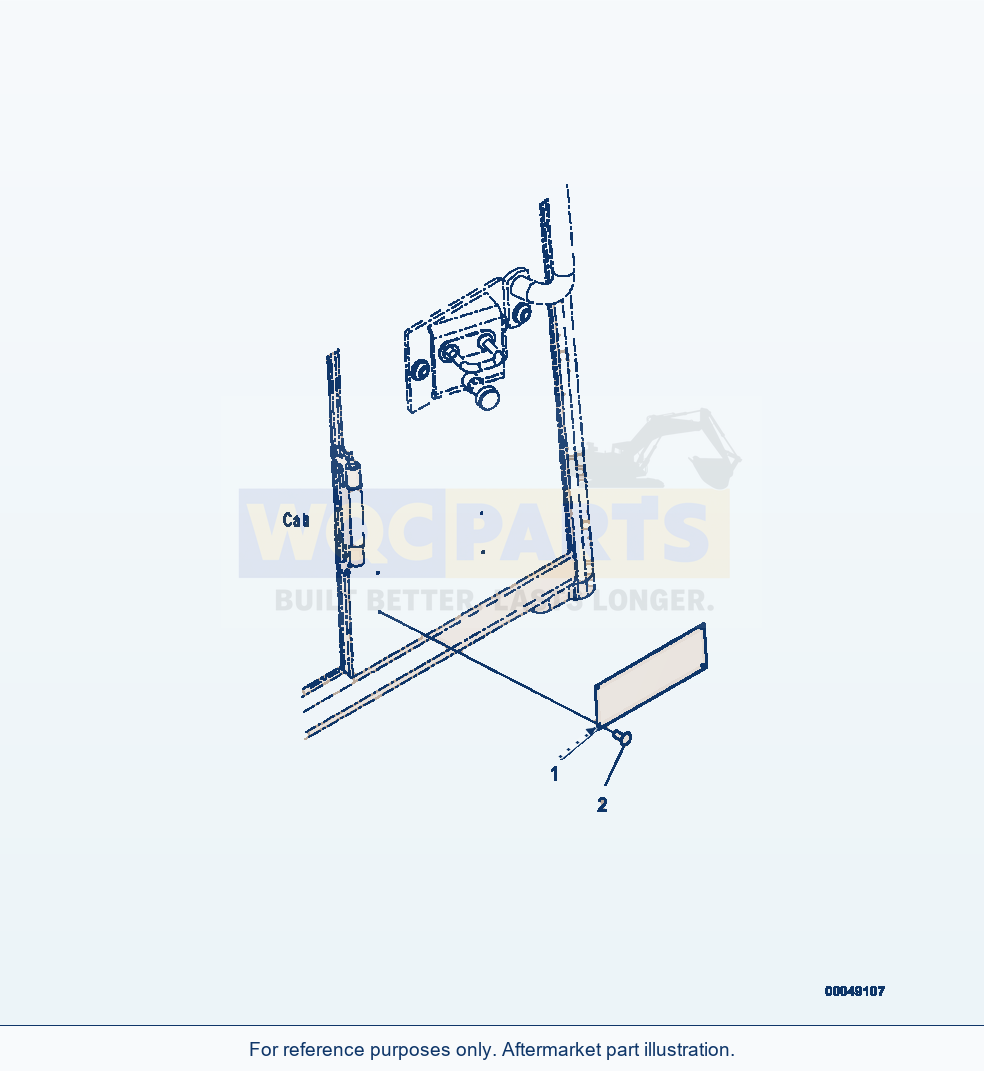 Komatsu WA500-7 Rops/Fops Plate parts diagram