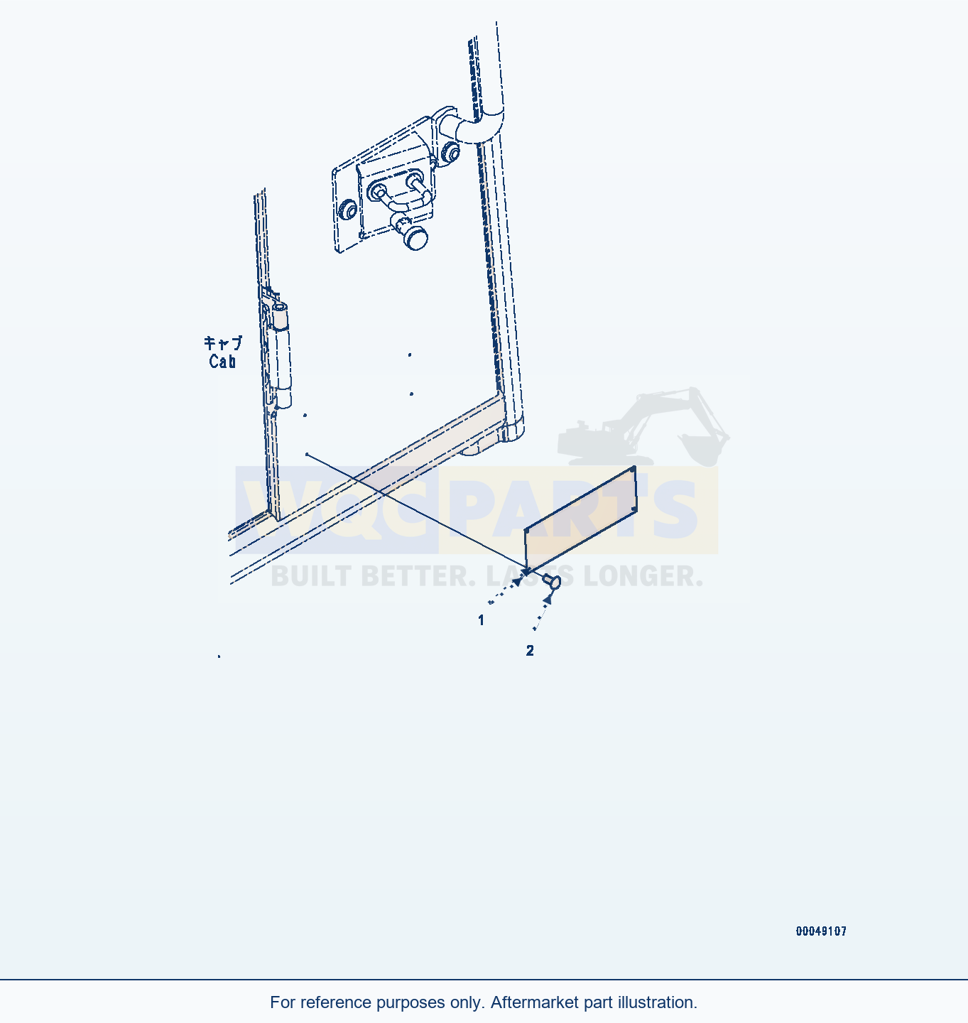 Komatsu WA500-7 Rops Plate, English Serial 10001-UP parts diagram
