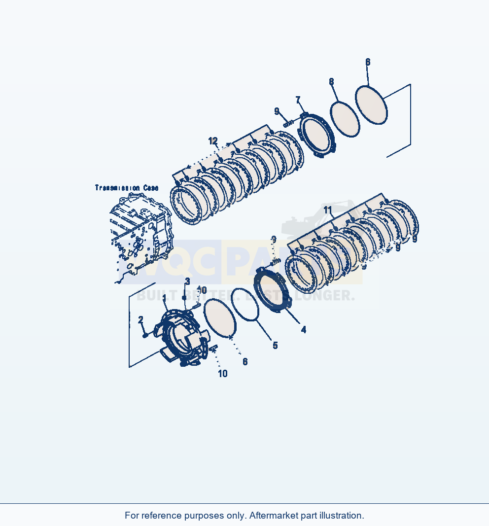 Komatsu WA500-7 Transmission Forward And Reverse Housing parts diagram