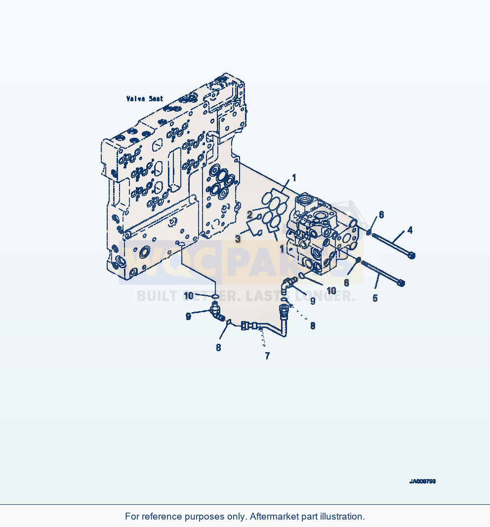 Komatsu WA500-7 Transmission Lubrication Valve Mounting parts diagram