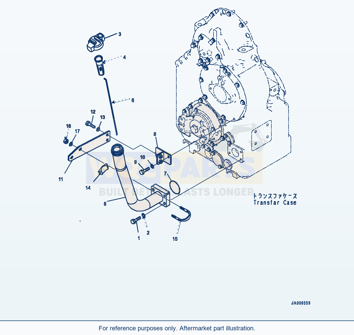Komatsu WA500-7 Transmission Oil Filter Serial H62051-UP parts diagram