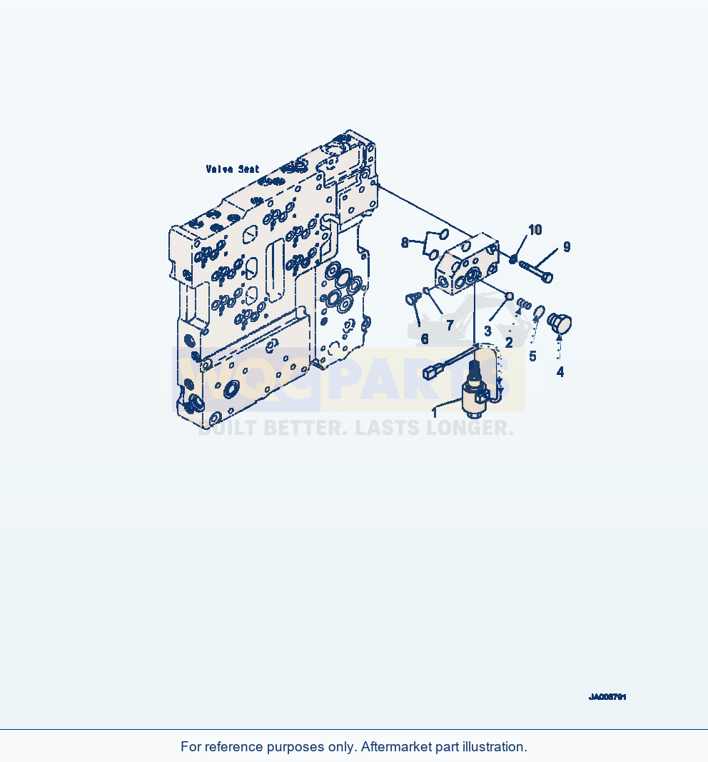 Komatsu WA500-7 Transmission Parking Brake Solenoid Valve parts diagram