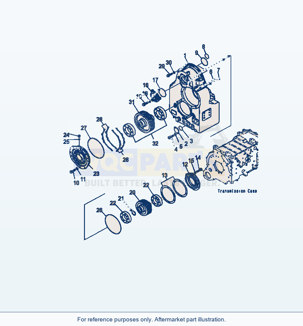 Komatsu WA500-7 Transmission Transfer Case parts diagram
