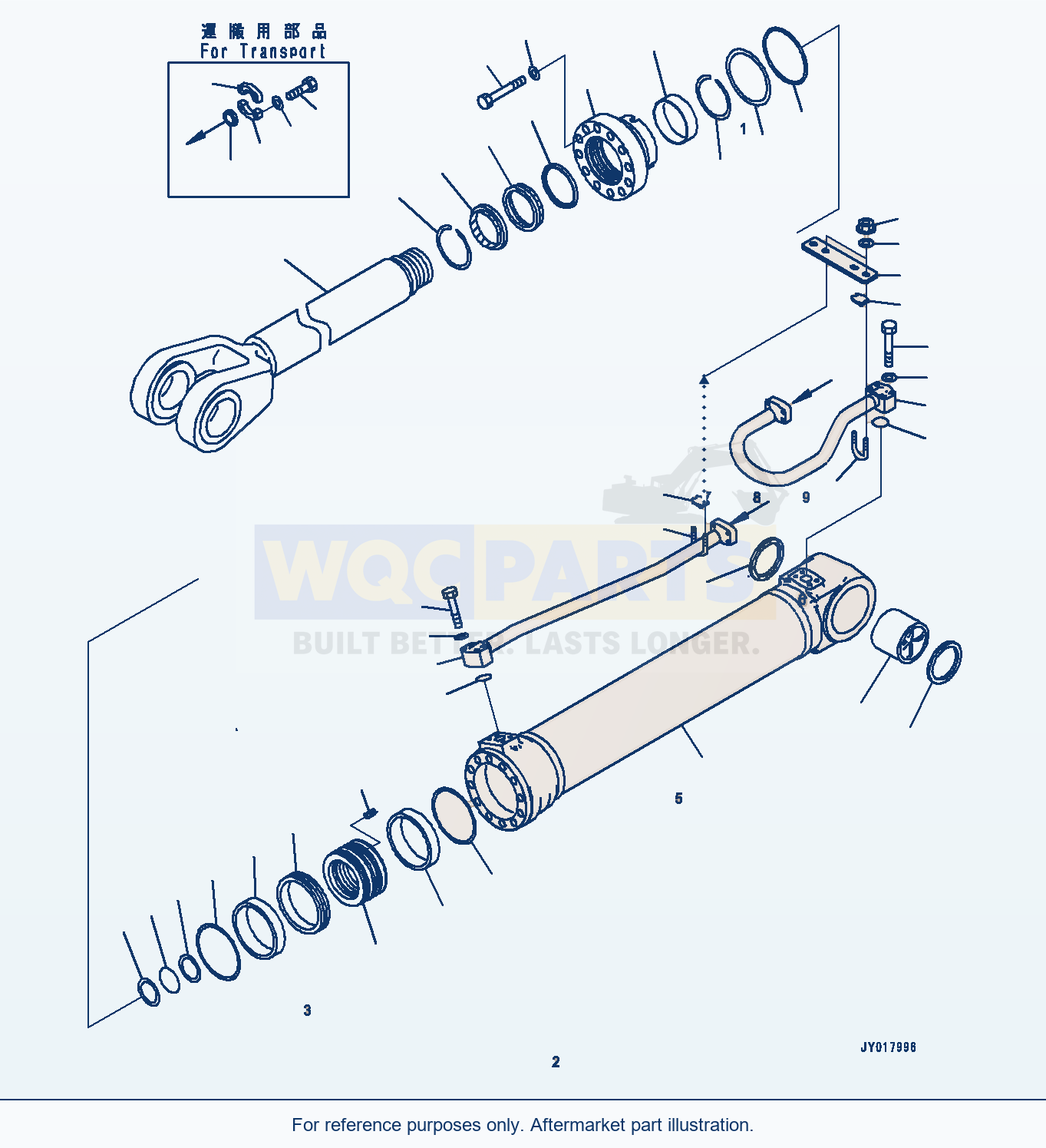 Komatsu WA500-7 Bucket, Typ C-R, 4.5m³, With Teeth, Hensley parts diagram