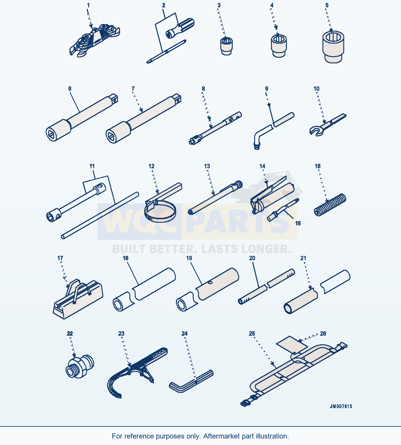 Komatsu WA500-8 General Tool Set (#90001-) parts diagram
