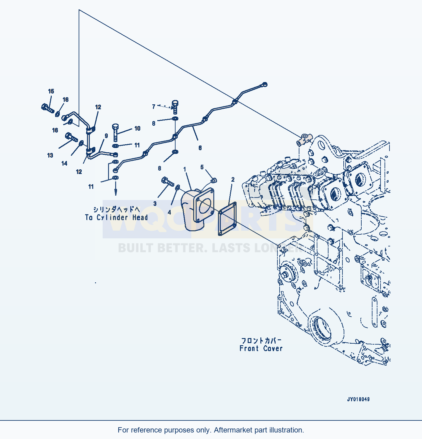 Komatsu WA500-8 Water Pump, Air Vent (#830235-) parts diagram