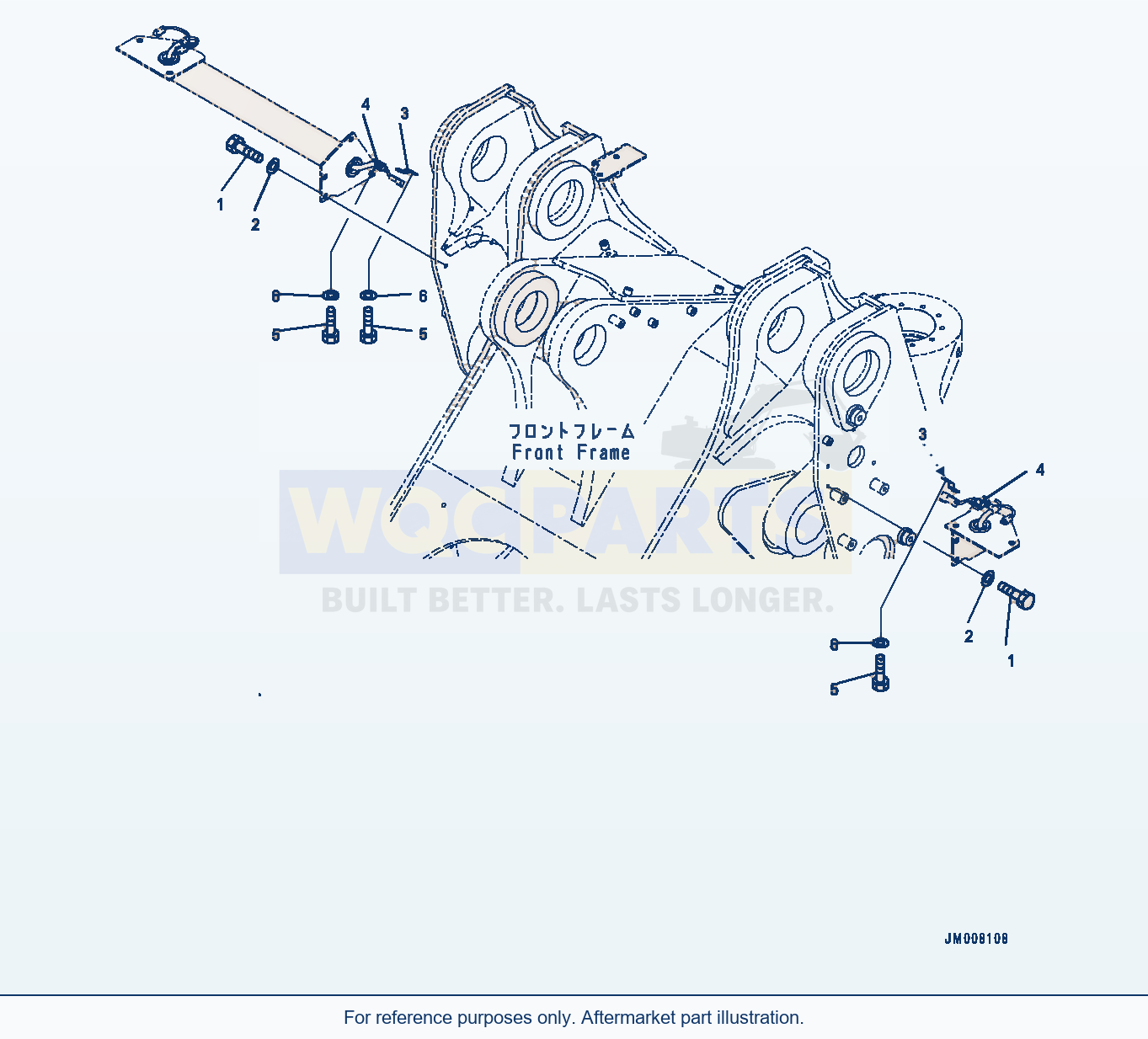 Komatsu WA500-8 Front Lamp, Mounting (#90001-) parts diagram