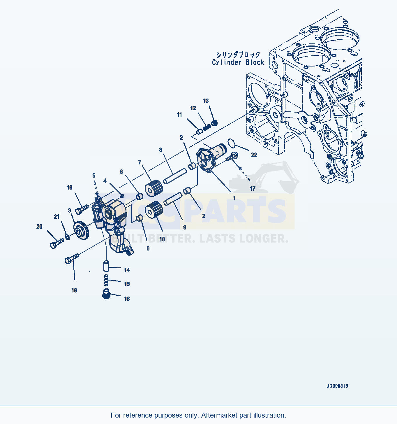 Komatsu WA500-8 Engine Oil Pump (#830235-) parts diagram