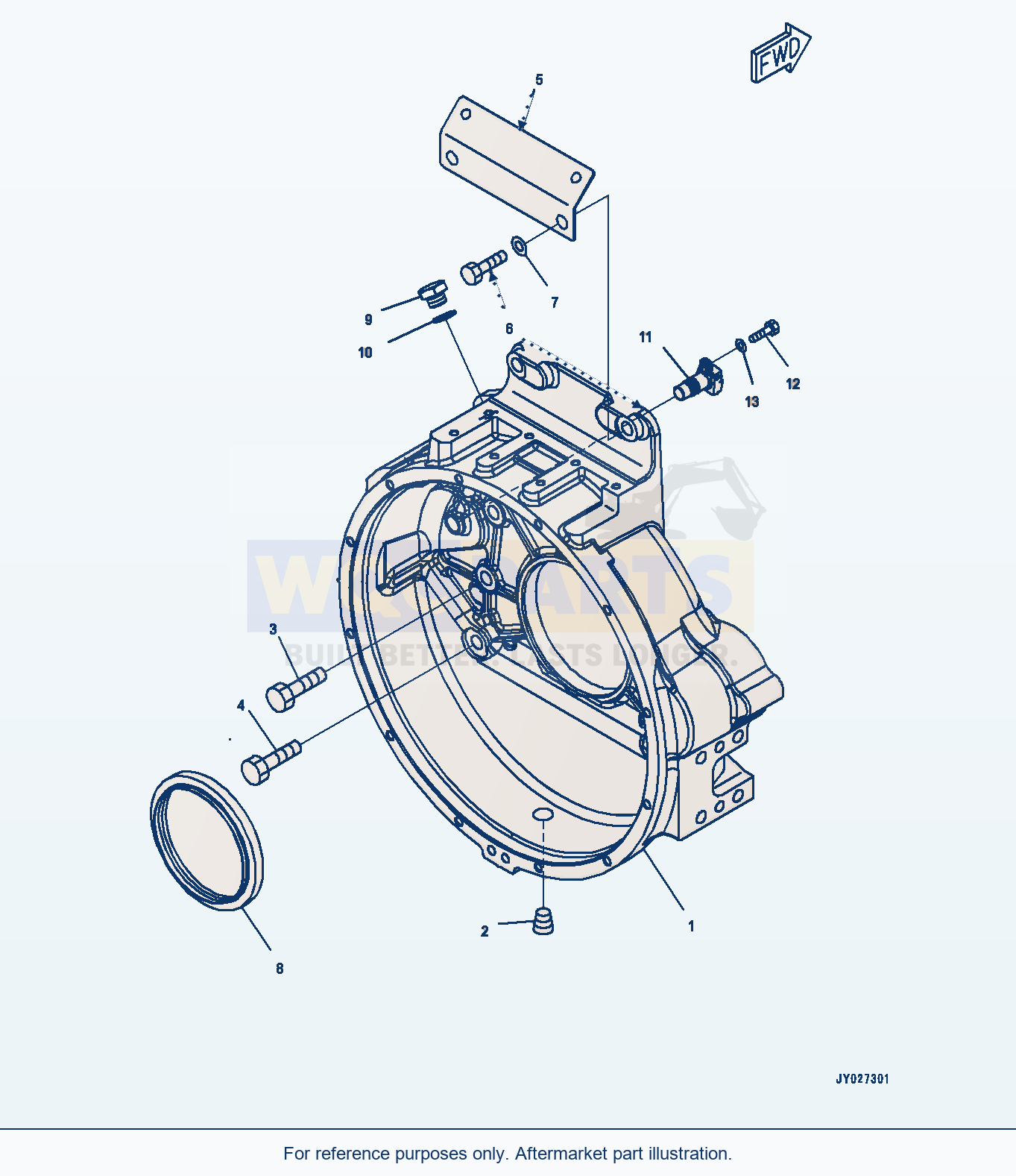 Komatsu WA500-8 Flywheel Housing (#830235-) parts diagram