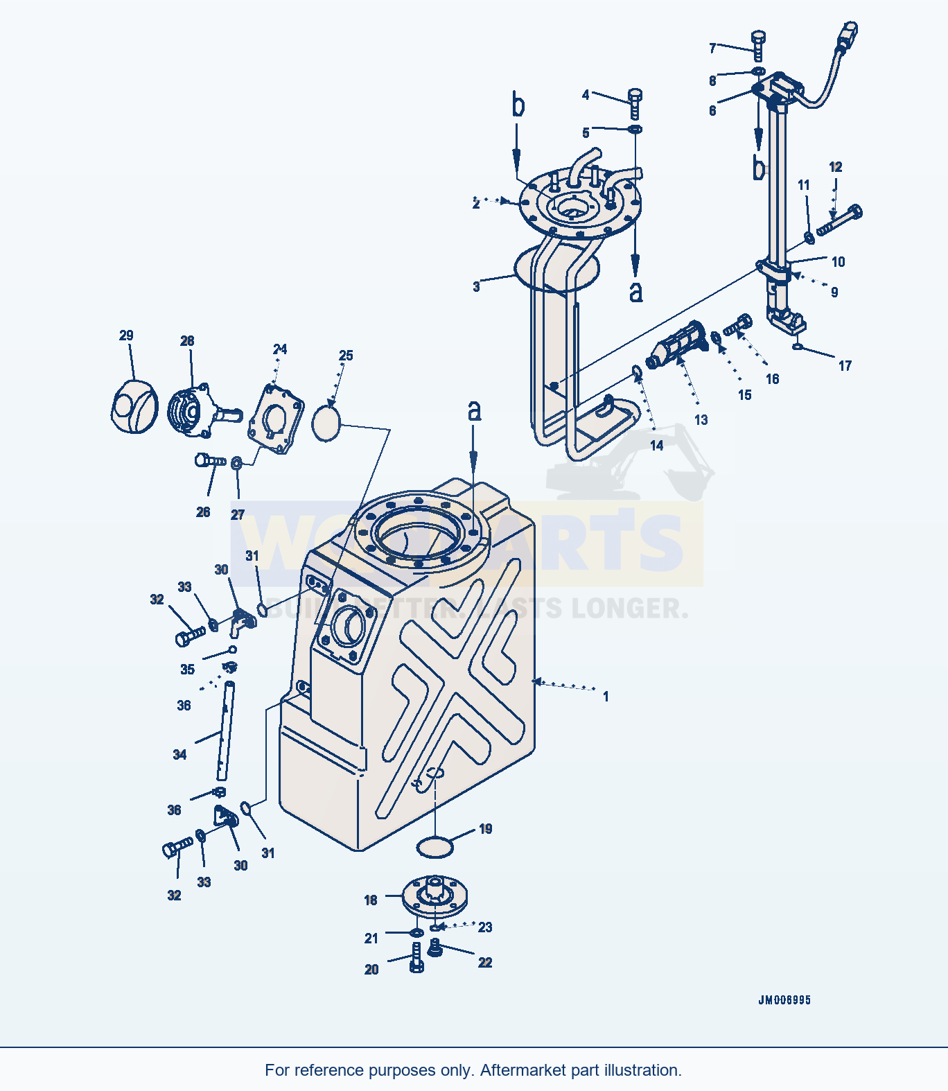 Komatsu WA500-8 Def Tank (#90001-) parts diagram
