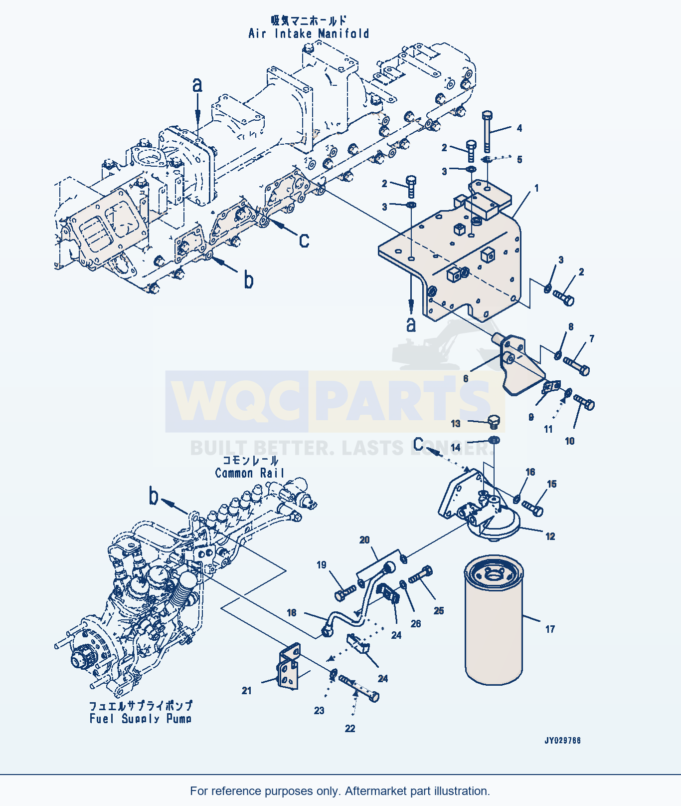 Komatsu WA500-8 Fuel Filter, Filter Bracket (#830235-) parts diagram