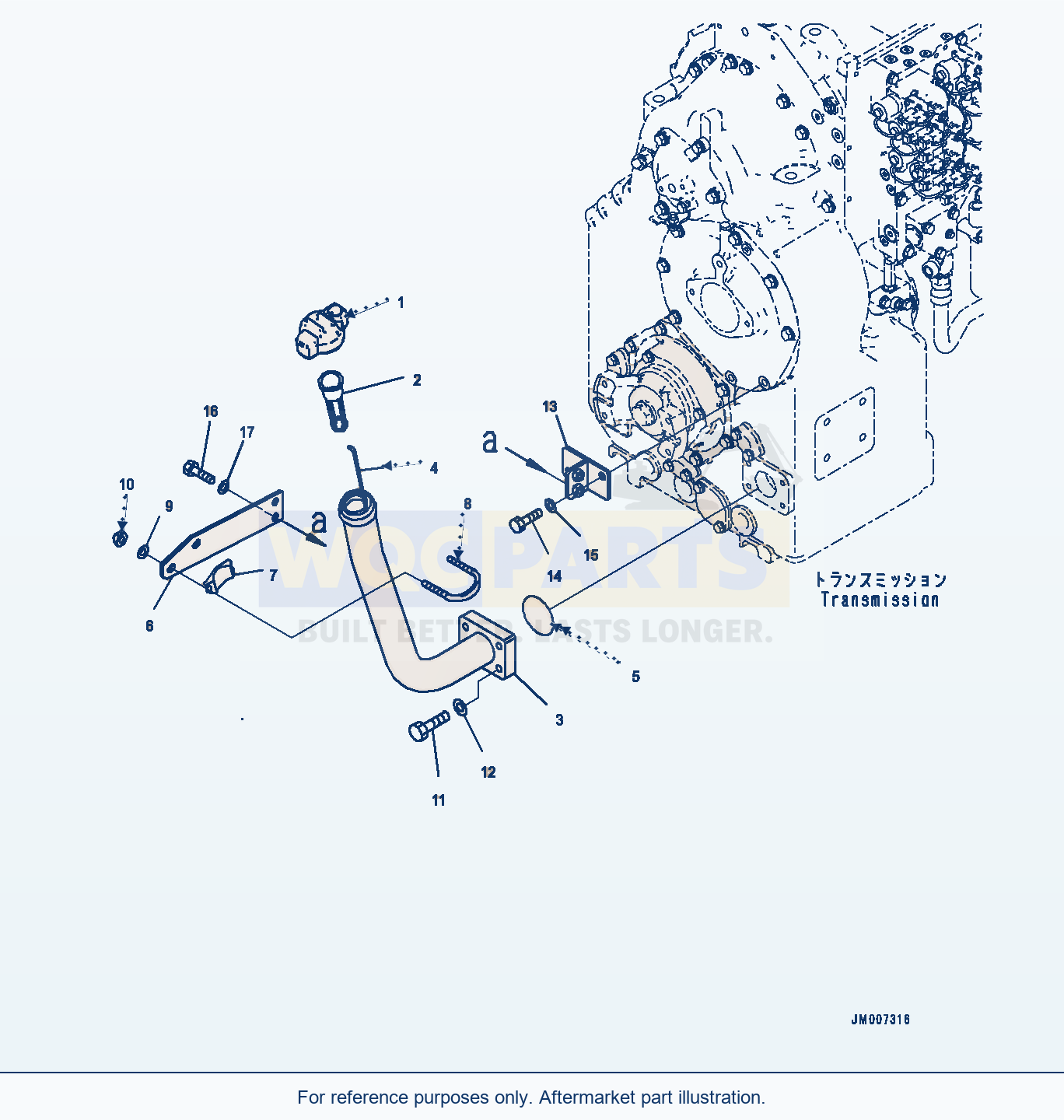 Komatsu WA500-8 Transmission Oil Filler (#90001-) parts diagram