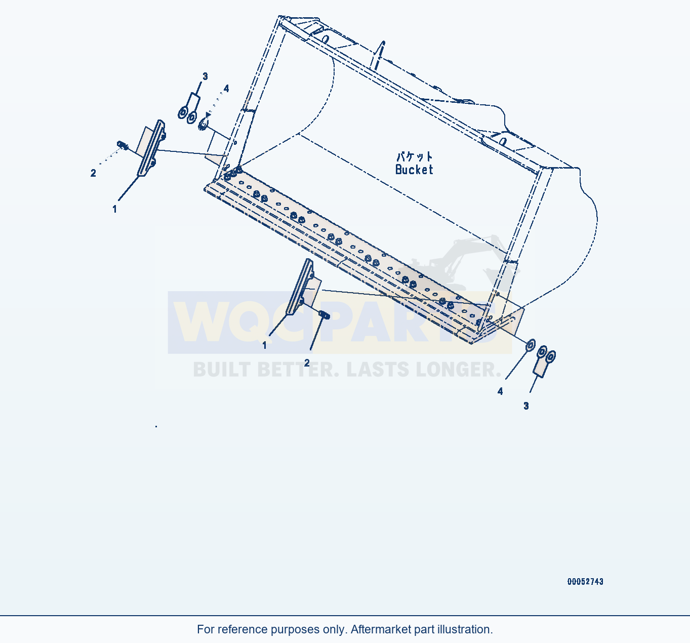 Komatsu WA500-8 Bucket Side Guard (#90001-) parts diagram