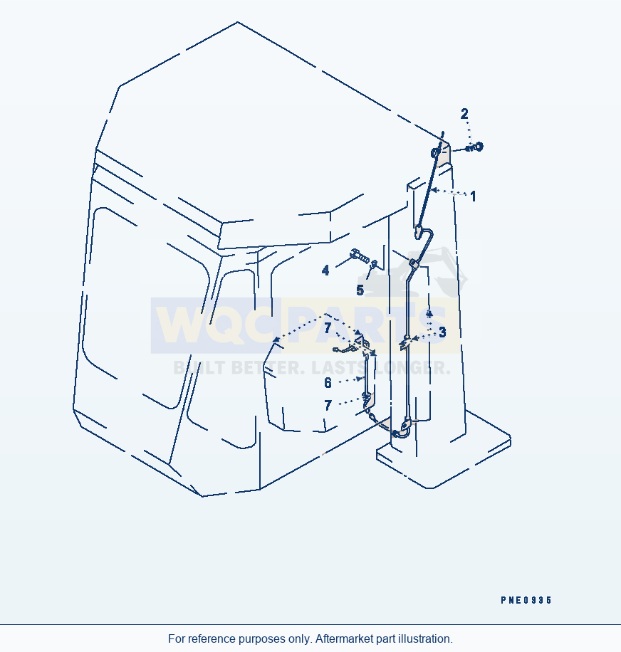 Komatsu WA600-1 Car Radio Antenna (Heavy Duty Spec.)(#10865-) parts diagram