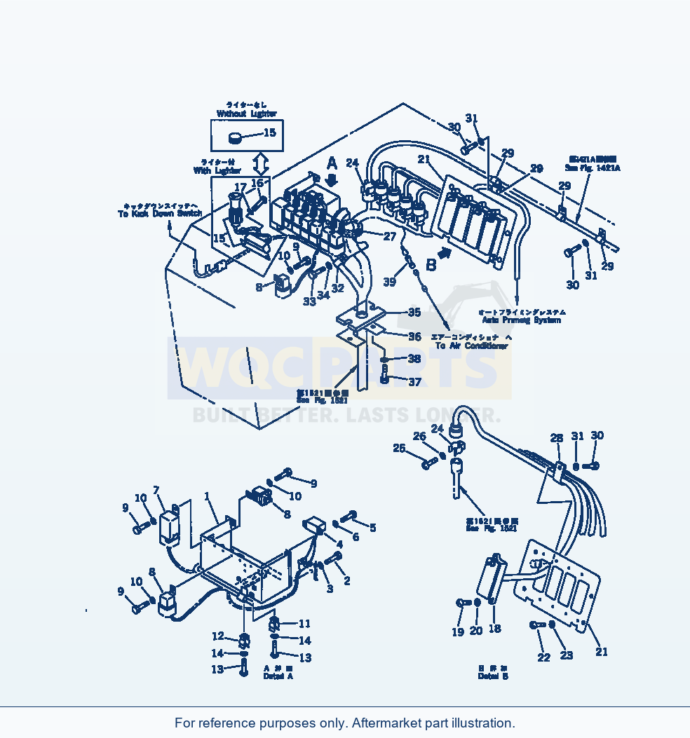 Komatsu WA600-1 Console Box, R.H.(#10483-10872) parts diagram