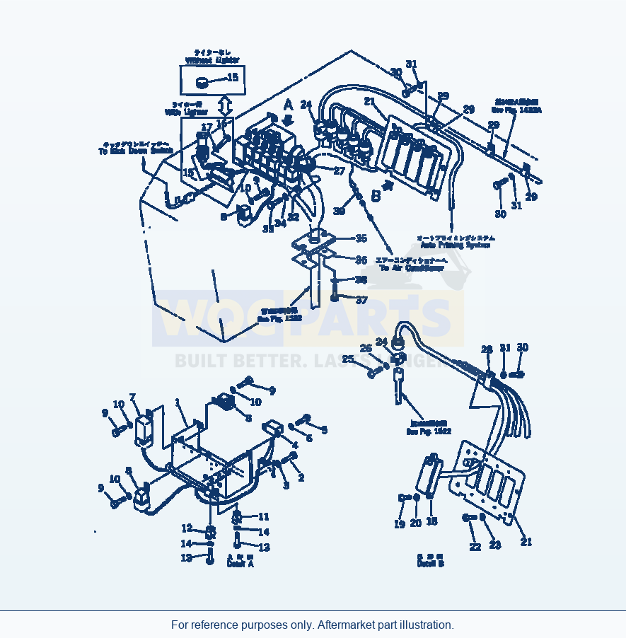 Komatsu WA600-1 Console Box, R.H.(#10495-10864) parts diagram