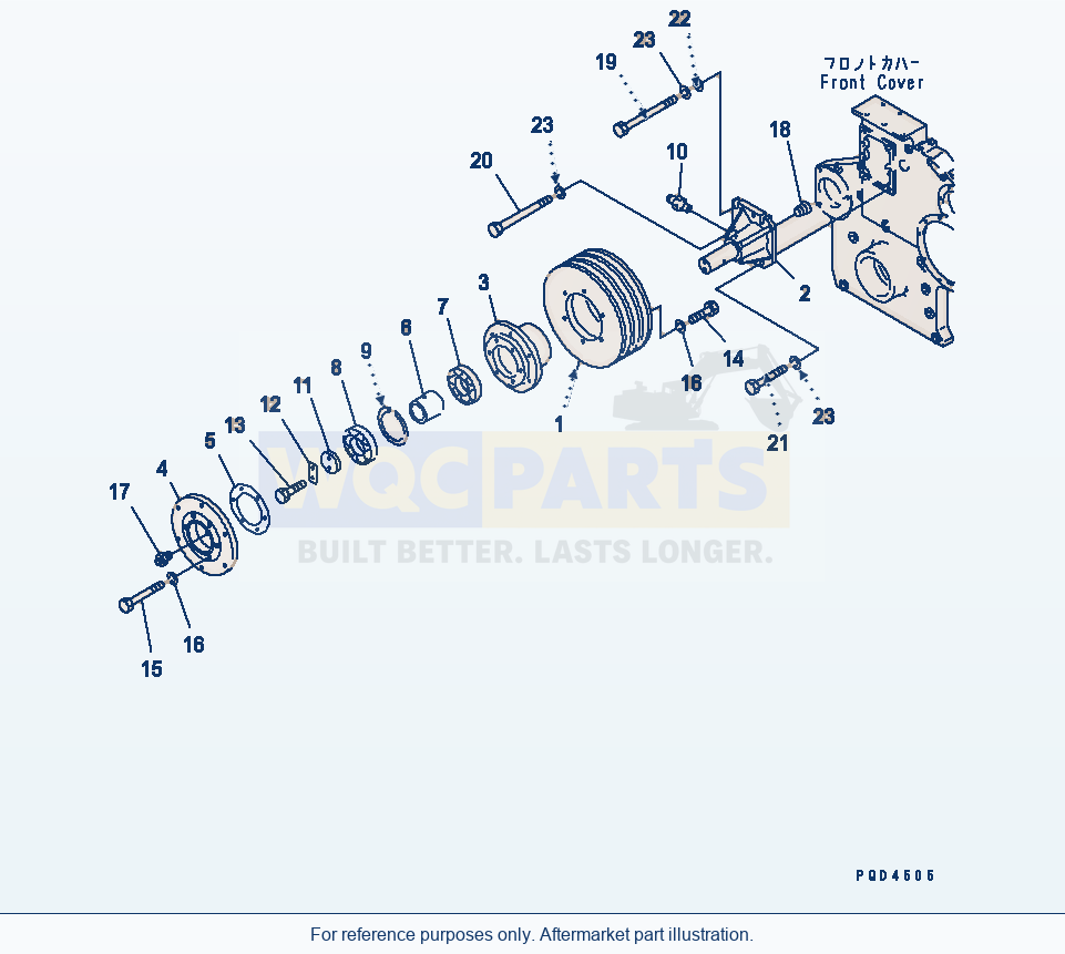 Komatsu WA600-1 Fan Drive(#15667-) parts diagram