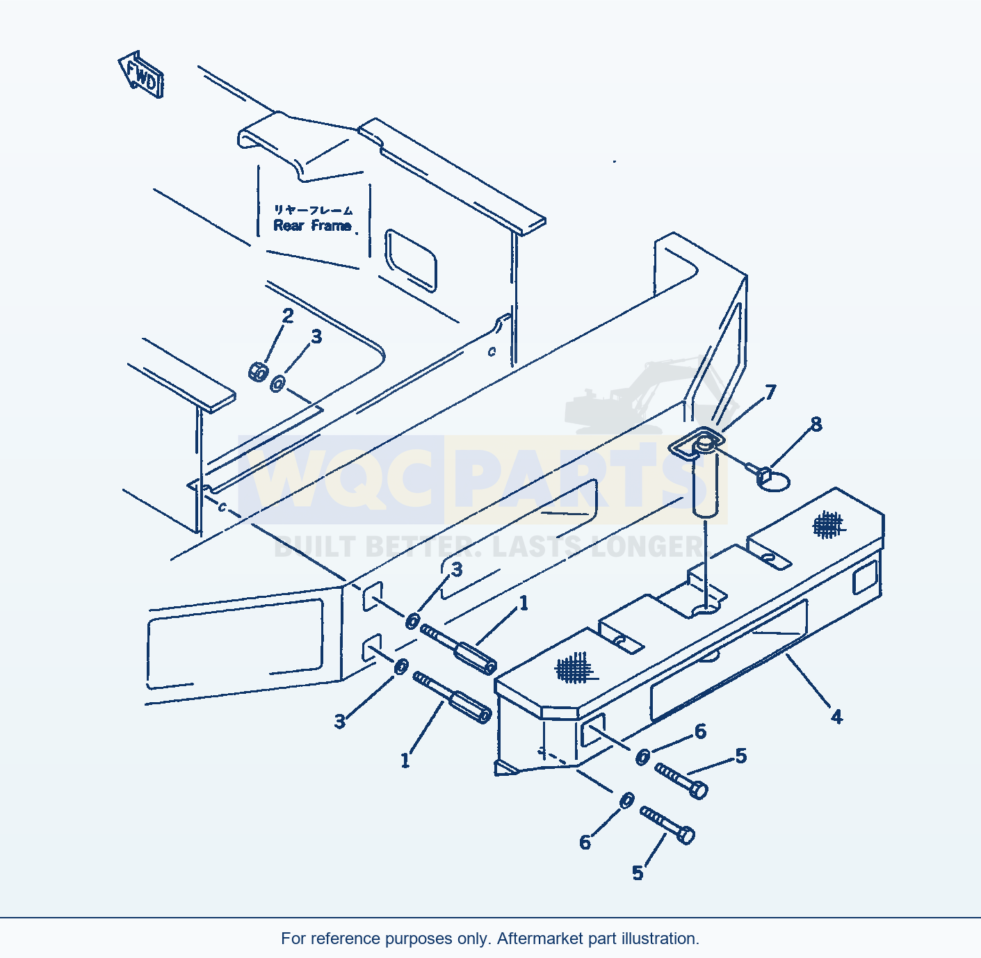 Komatsu WA600-1 Additional Counter Weight (For High Lift) parts diagram