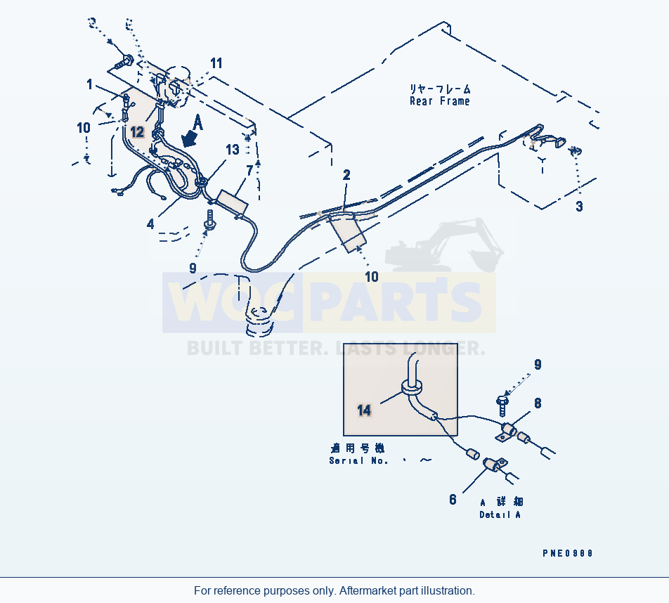 Komatsu WA600-1 Auto Grease System (Electrical System)(#10865-) parts diagram