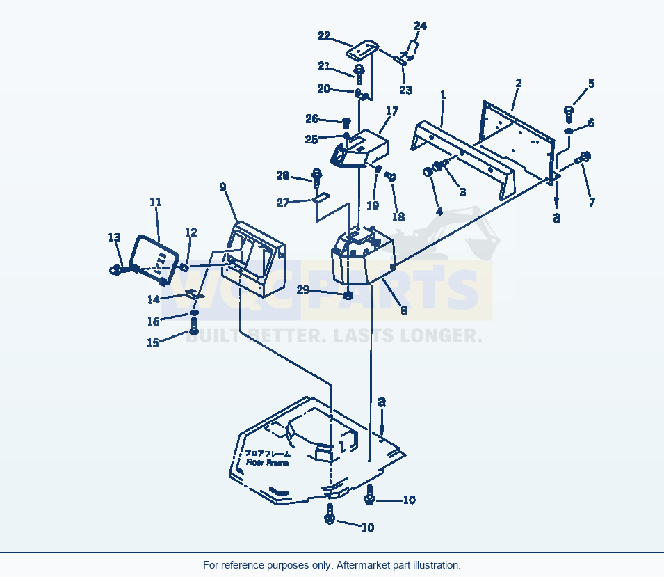 Komatsu WA600-1 Console Box, L.H. (Without Cab)(#10881-) parts diagram