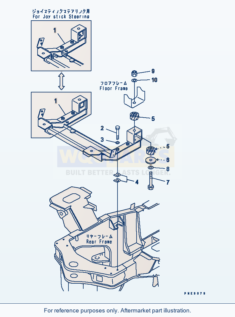 Komatsu WA600-1 Floor Support (Tbg Spec.)(#11061-) parts diagram