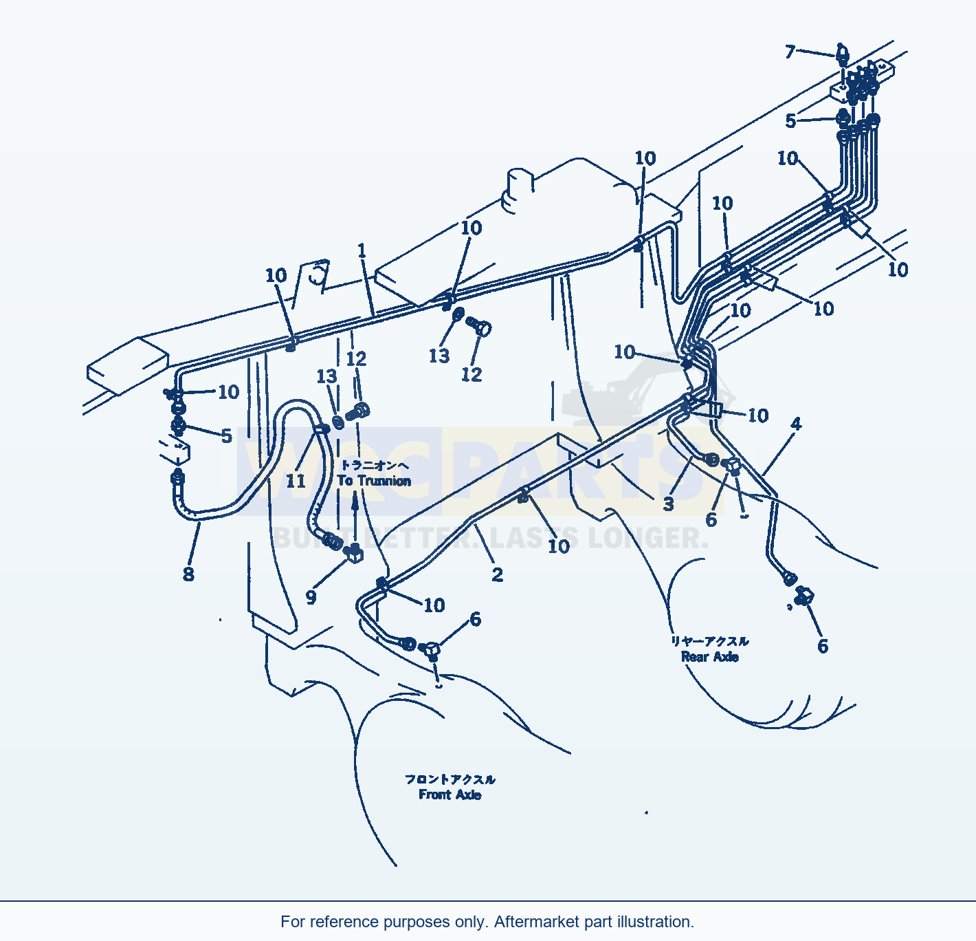 Komatsu WA600-1 Lubricator (Axle) (Tbg Spec.)(#10403-) parts diagram