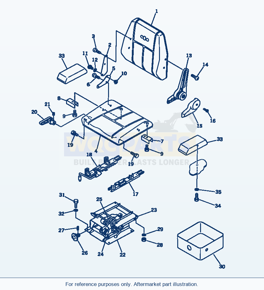 Komatsu WA600-1 Operator'S Seat (Variable Type) (Tbg Spec.) parts diagram