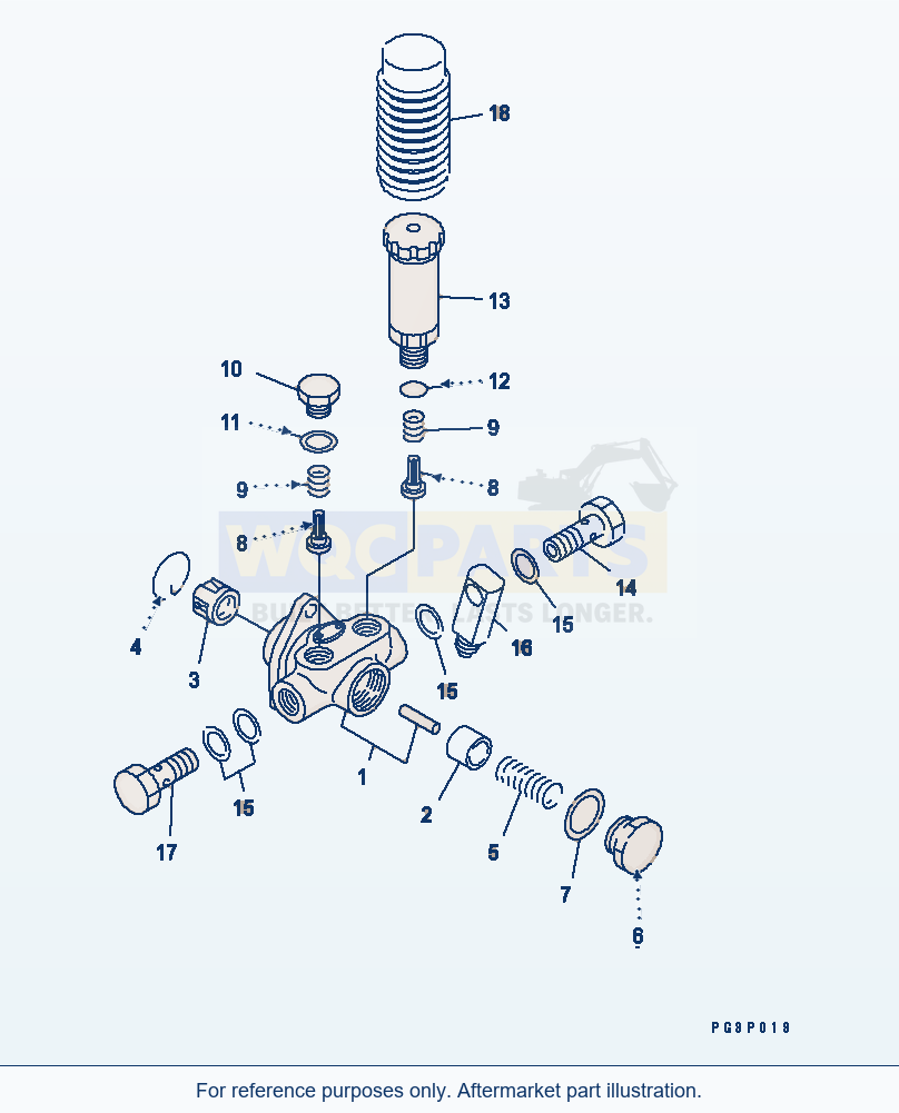 Komatsu WA600-1 Fuel Injection Pump (Feed Pump)(#11897-13460) parts diagram
