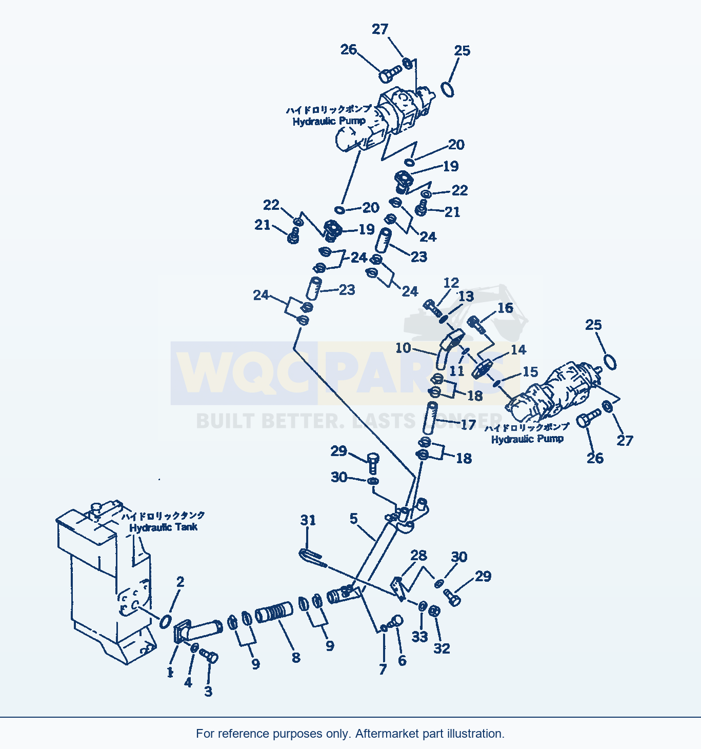 Komatsu WA600-1 Hydraulic Piping (Suction Line)(#10865-11093) parts diagram