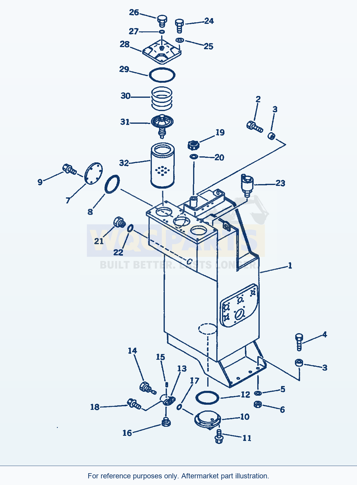 Komatsu WA600-1 Hydraulic Tank(#10865-11140) parts diagram