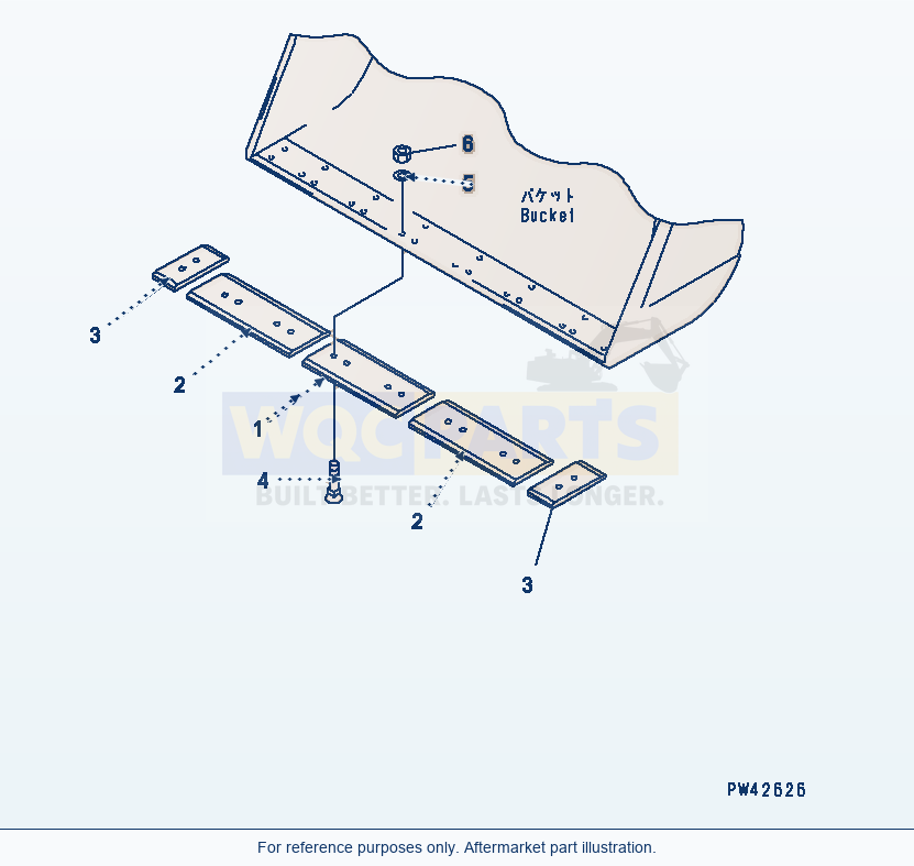 Komatsu WA600-1 Cutting Edge Serial 10001-UP (OVERSEAS VERSION) parts diagram