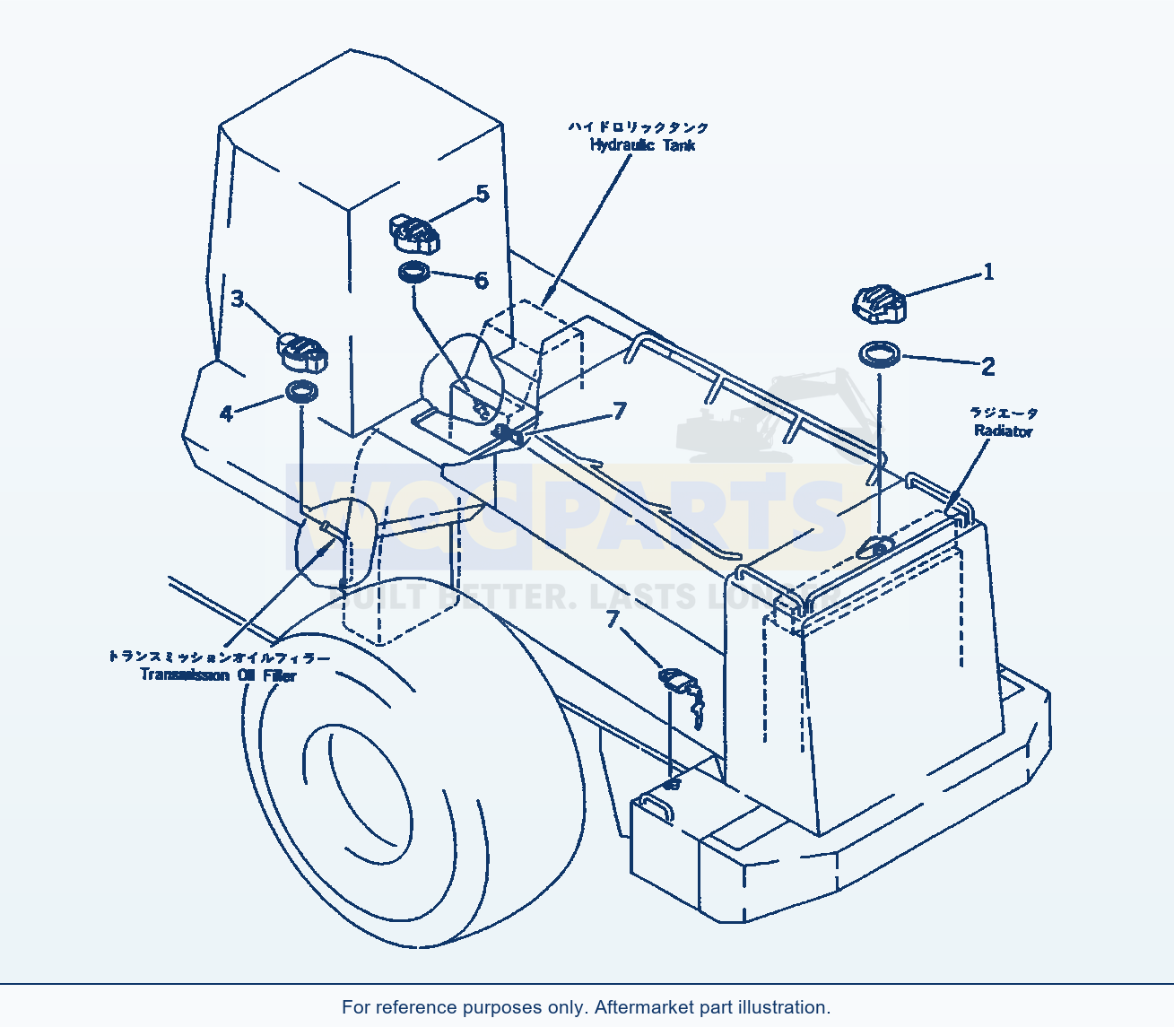 Komatsu WA600-1H Vandalism Protection parts diagram