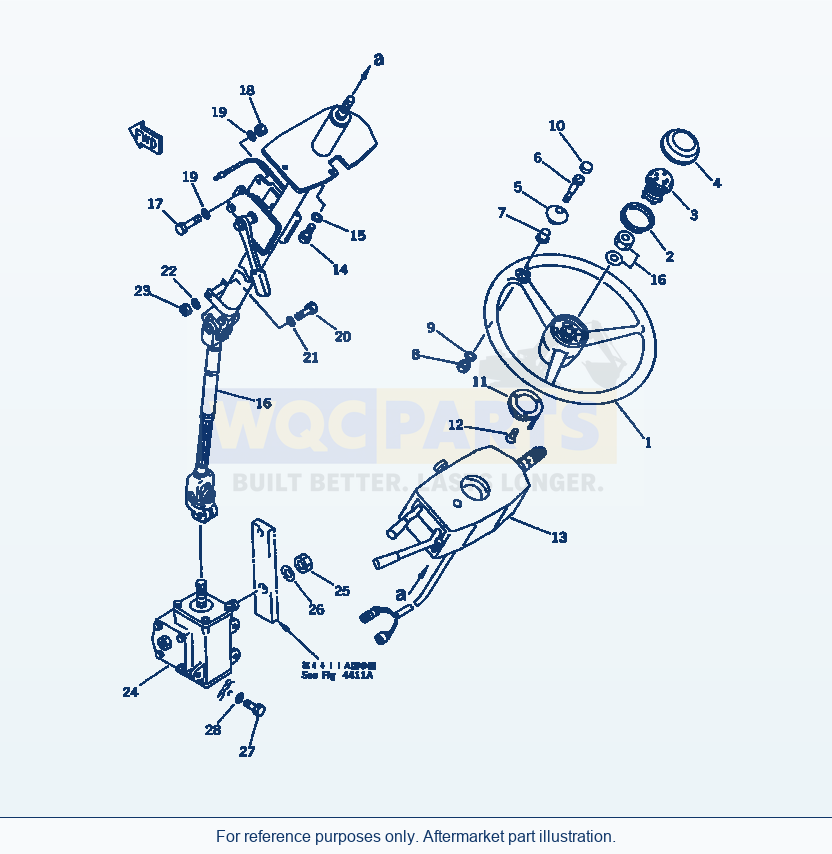 Komatsu WA600-1H Steering Control And Transmission Control parts diagram