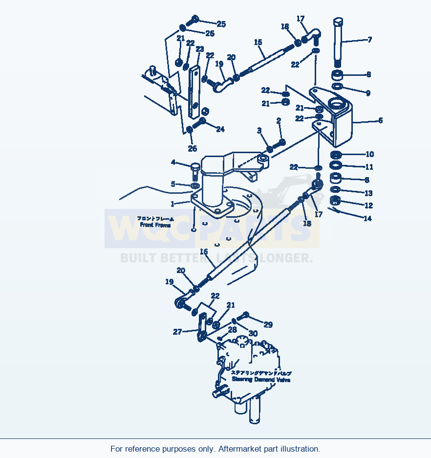 Komatsu WA600-1H Steering Linkage parts diagram
