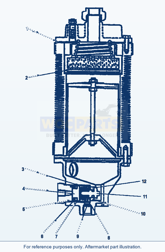 Komatsu WA600-1LC Air Dryer parts diagram