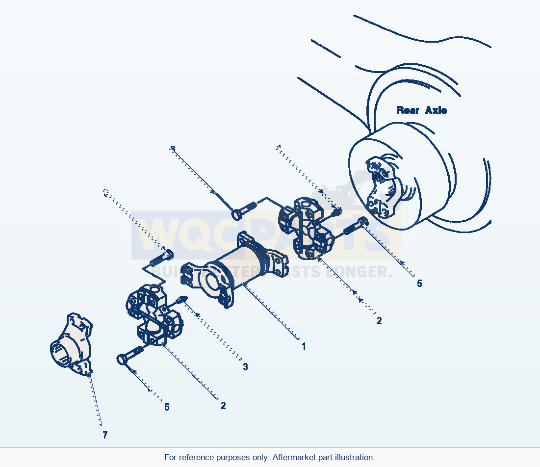 Komatsu WA600-1LC Drive Shaft (Rear) parts diagram