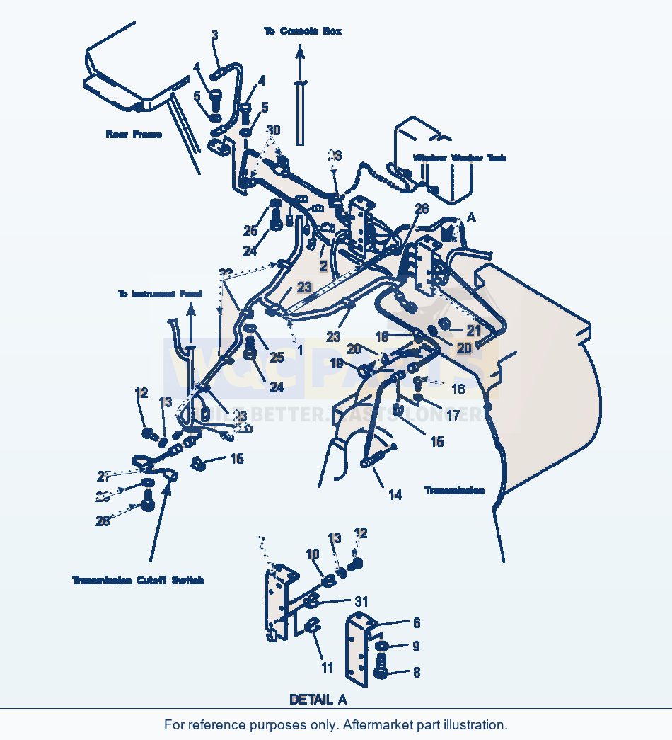 Komatsu WA600-1LC Electrical System Floor Line parts diagram