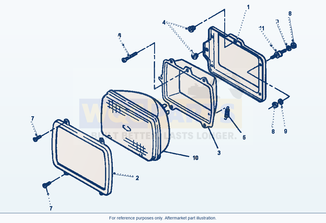 Komatsu WA600-1LC Front Driving Light parts diagram